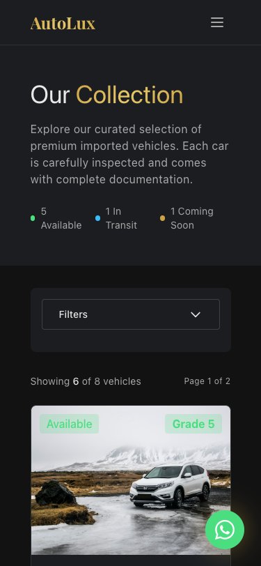 AutoLux Sri Lanka mobile view