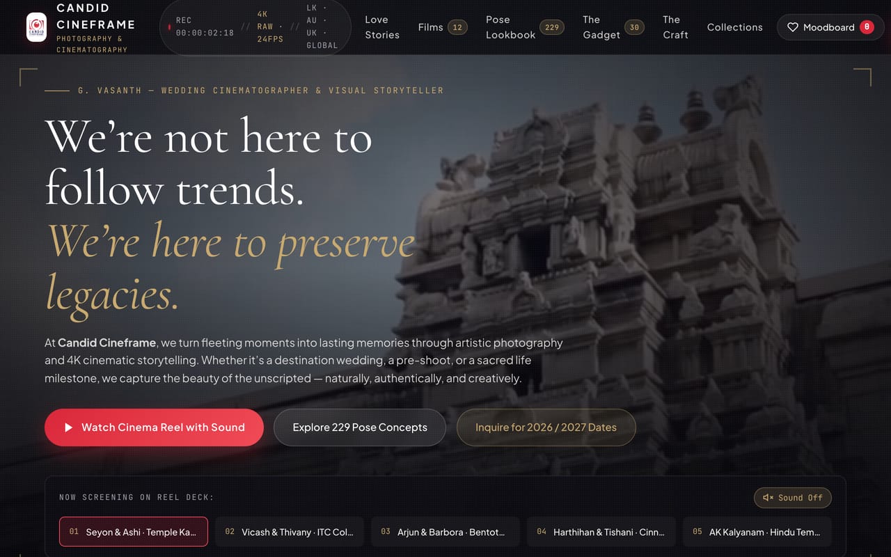 Candid Cineframe — Cinema Studio
