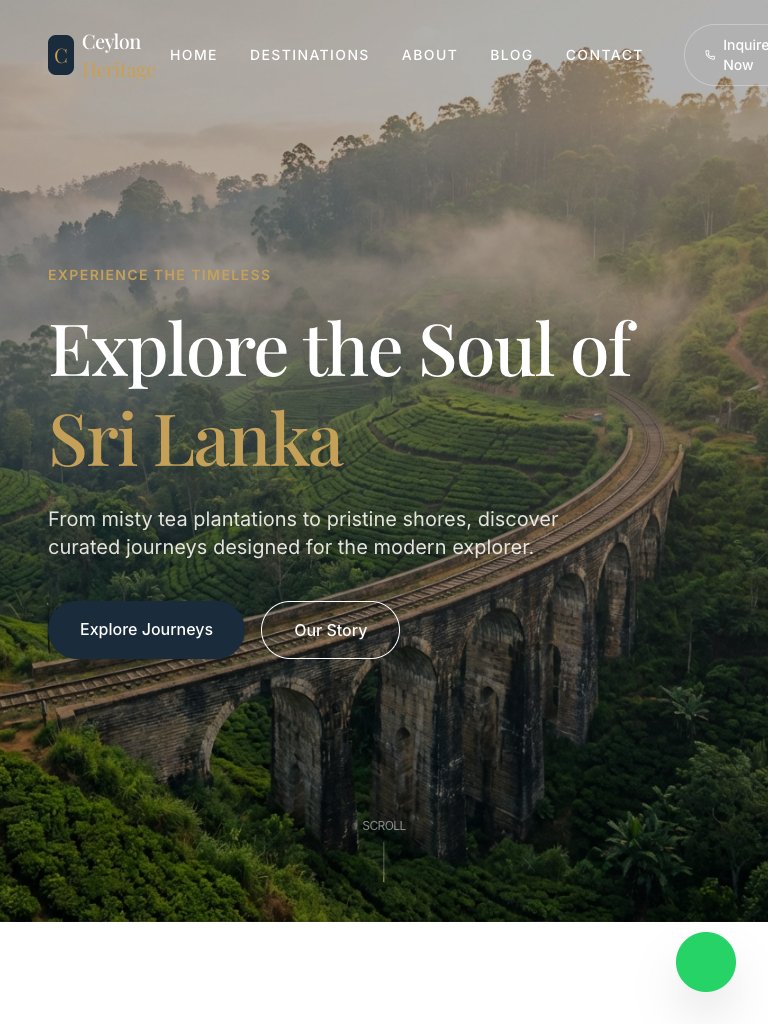 Ceylon Heritage tablet view