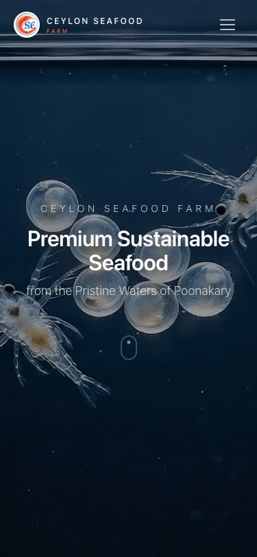 Ceylon Seafood Farm mobile view