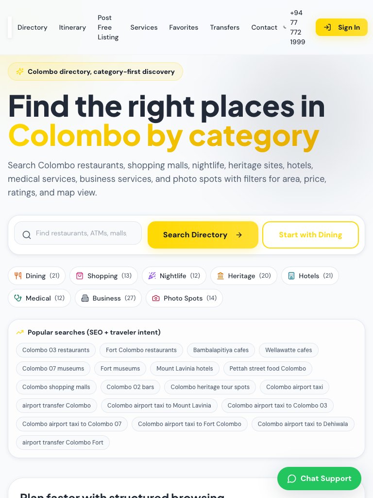 Recharge Travels Colombo tablet view