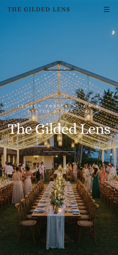 The Gilded Lens mobile view