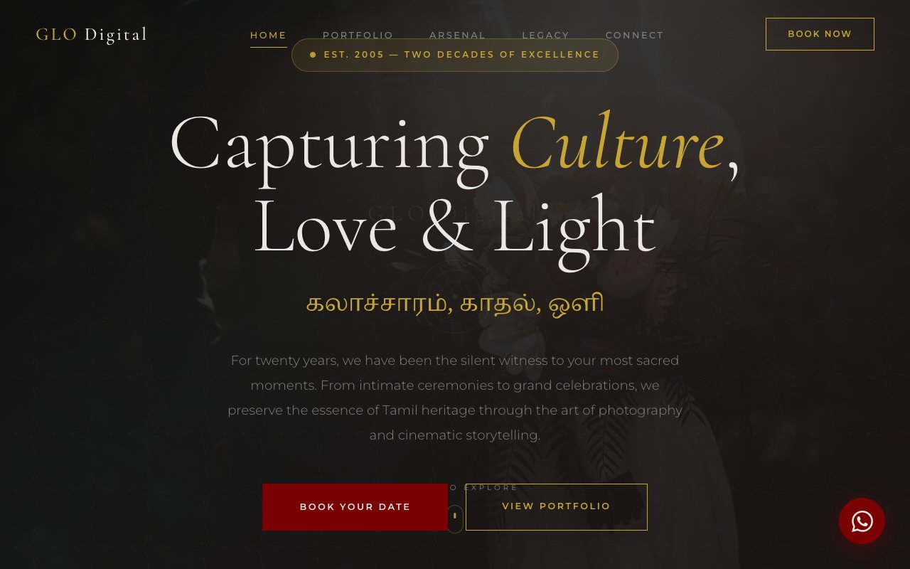 Glo Digital Agency desktop view