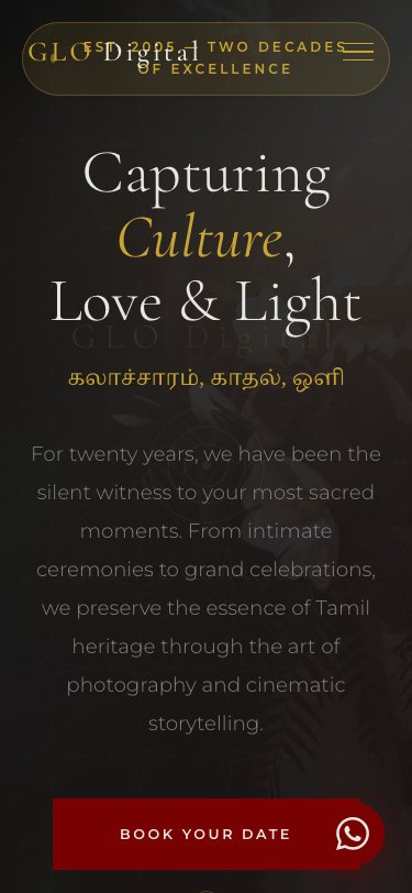 Glo Digital Agency mobile view