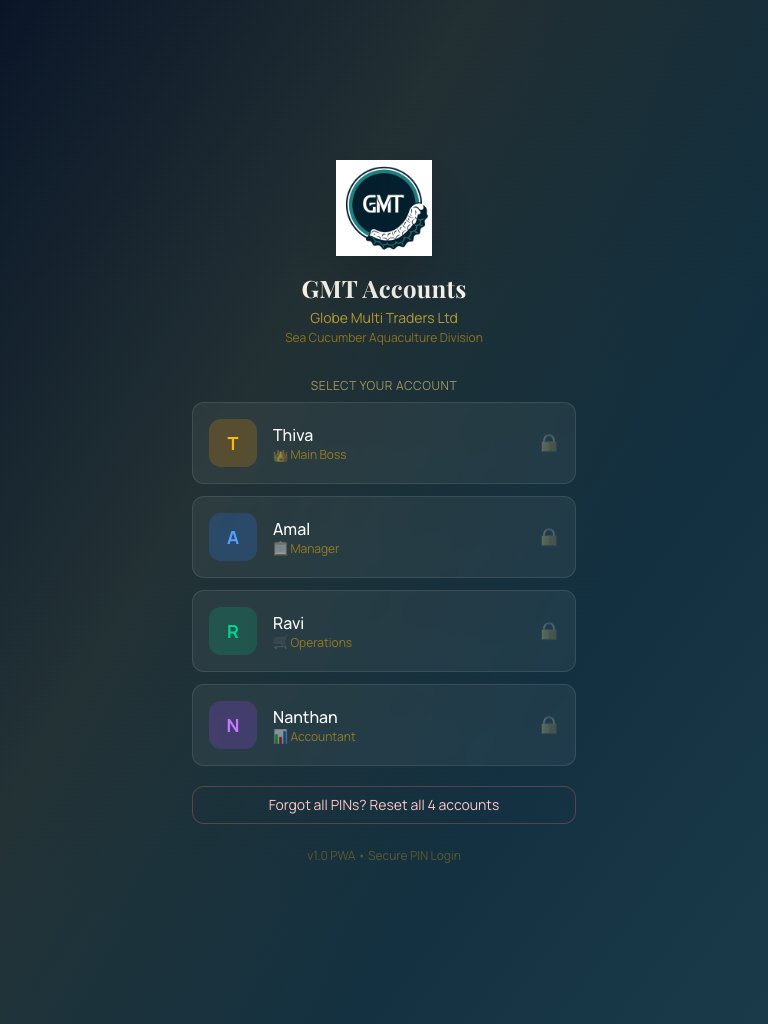 GMT Accounts โ Globe Multi Traders tablet view