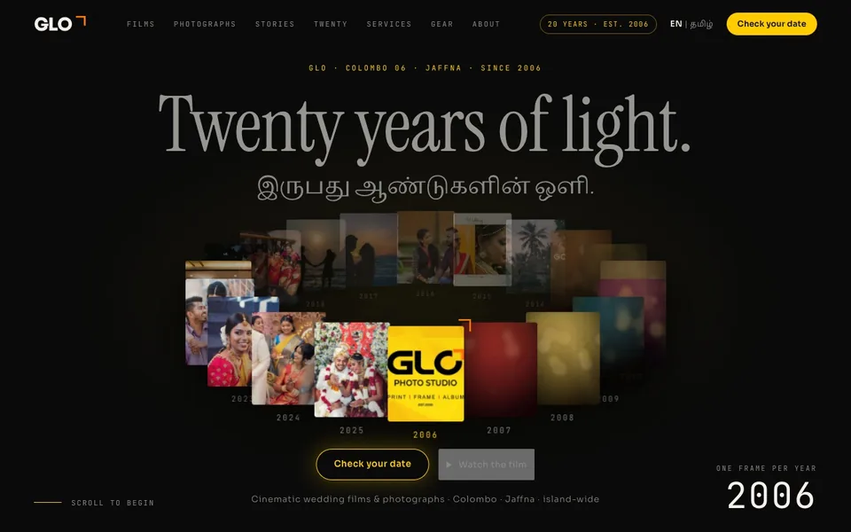GLO Digital Studio website screenshot