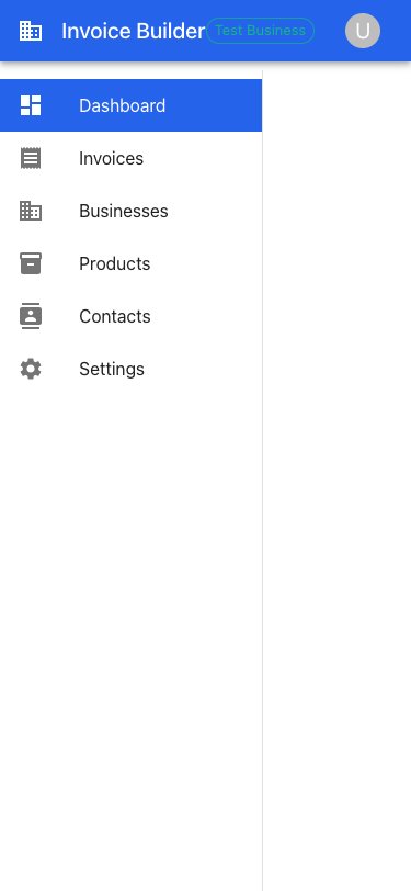 My Invoices โ Invoice Builder mobile view