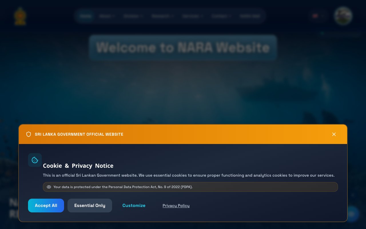 NARA โ National Aquatic Resources Agency desktop view