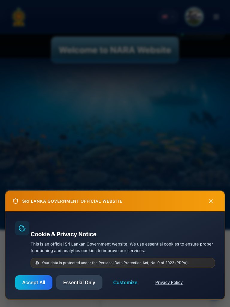 NARA โ National Aquatic Resources Agency tablet view