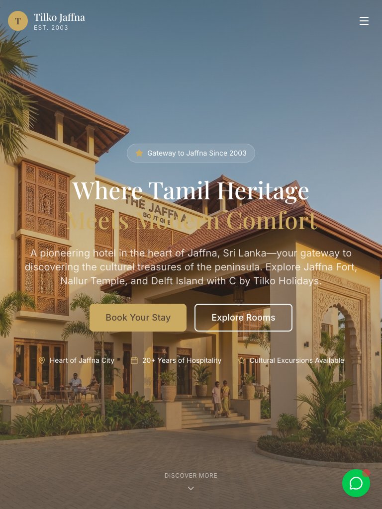 Tilko Jaffna City Hotel tablet view